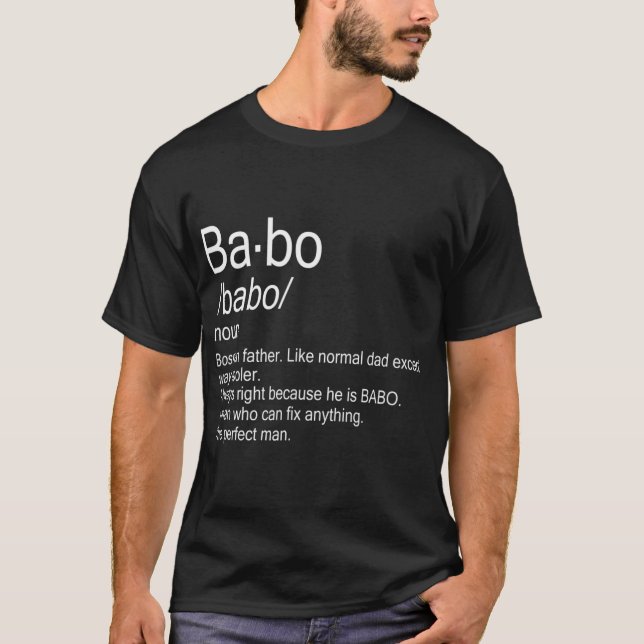T-shirt Babo papa bosniaque (Devant)