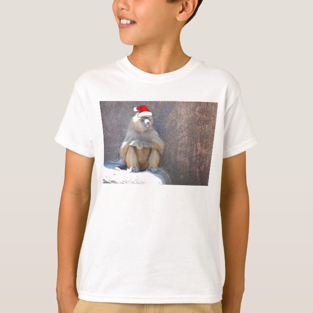 T-shirt Baboon de Noël (Devant)