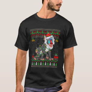 T-shirt Baboon Noël éclaire Père Noël laide doux Noël