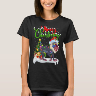 T-shirt Baboon Xmas Décorations Père Noël Baboon Noël