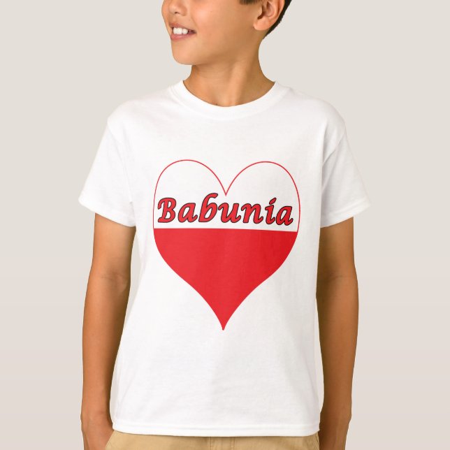 T-shirt Babunia Coeur polonais (Devant)