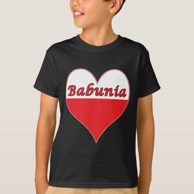 T-shirt Babunia Coeur polonais (Devant)
