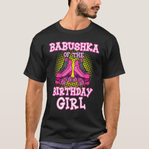 T-shirt Babushka De L'Anniversaire Fille Roller Patins Pat