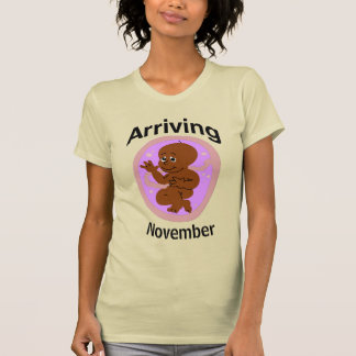 T-shirt Baby Arriving, ajouter mois, personnaliser Plus Ta