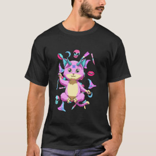 T-shirt Baby Baphomet Chat Pastel Goth Et Nu Goth