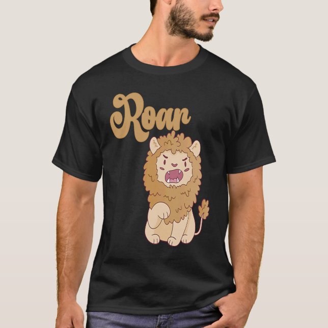 T-shirt Baby Birthday One Wild Lion Animals Celebration Bo (Devant)