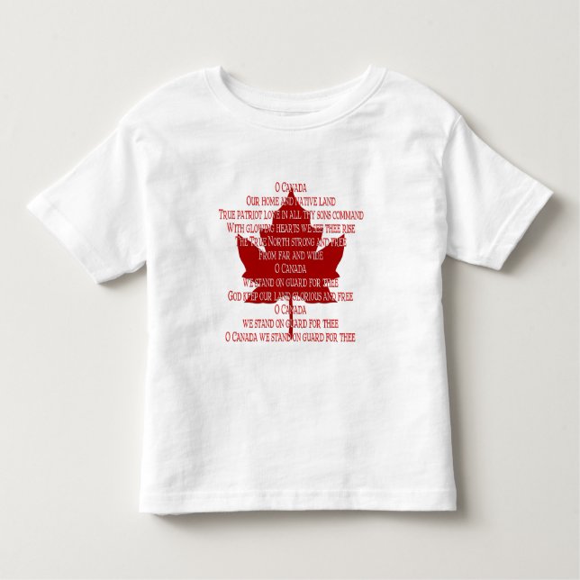 T-shirt Baby Canada Hymne Souvenir Canada Tee (Devant)