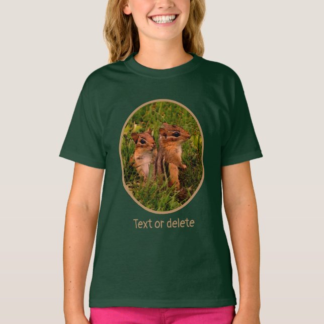 T-shirt Baby Chipmunks Animal Art Personnalisé (Devant)