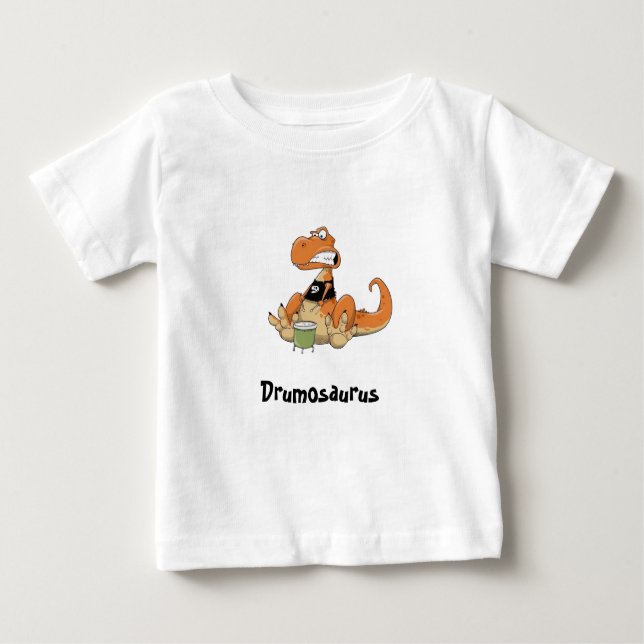 T-shirt Baby Drummer Dinosaure (Devant)