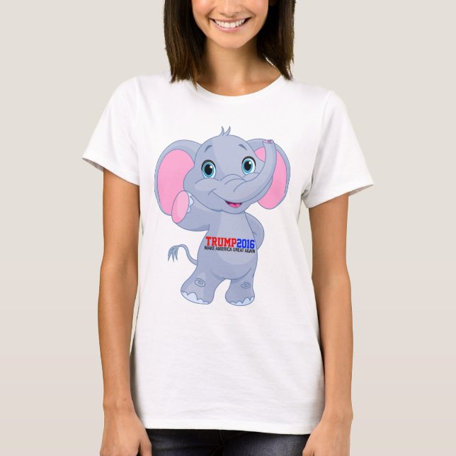 T-shirt Baby Elephant Trump pour le président 2016 (Devant)