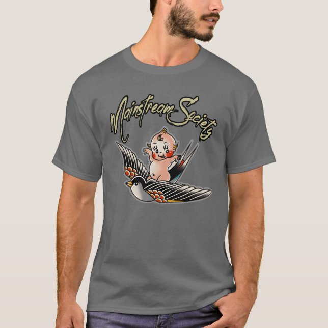 T-shirt Baby Flying Bird boy (Devant)