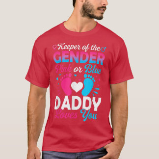 T-shirt Baby Gender Reveal Shower Pink Or Blue Daddy Loves