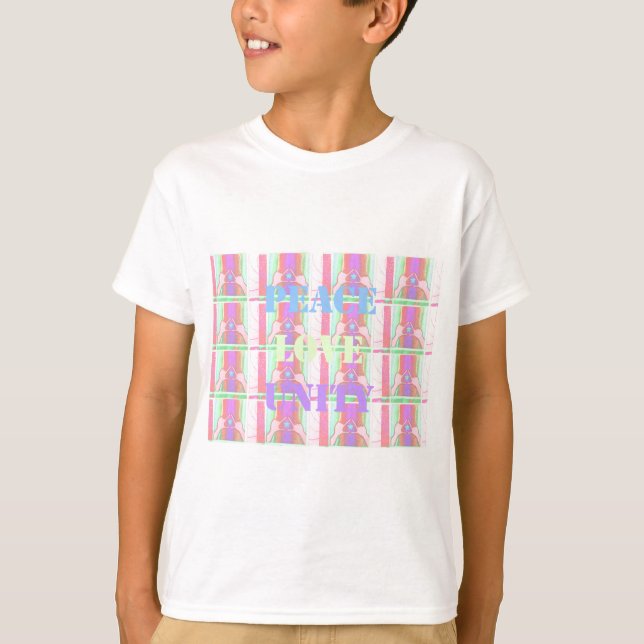 T-shirt Baby Kids Peace Love Unity Hakuna Matata design.p (Devant)