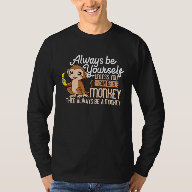 T-shirt Baby Monkey  For Girls Chimpanzee (Devant)