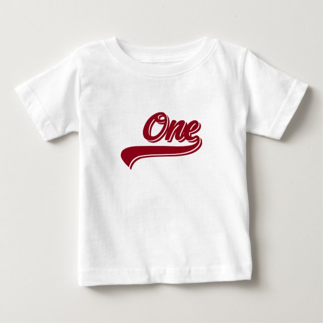 T-shirt Baby ONE Year Baseball (Devant)