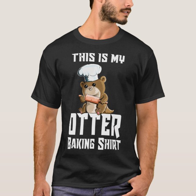 T-shirt Baby Otter Chef de famille Cook C'Est Mon Otter Ba (Devant)