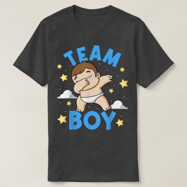 T-shirt Baby Party Team Boy Gender Reveal (Design devant)