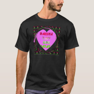 T-shirt Baby Pink Hearts Hakuna Matata Baby Kids Design.p