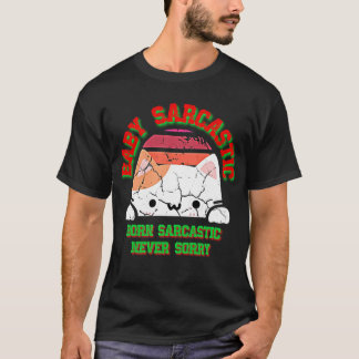T-shirt Baby Sarcastic- Cat Retro Vintage Distressed 