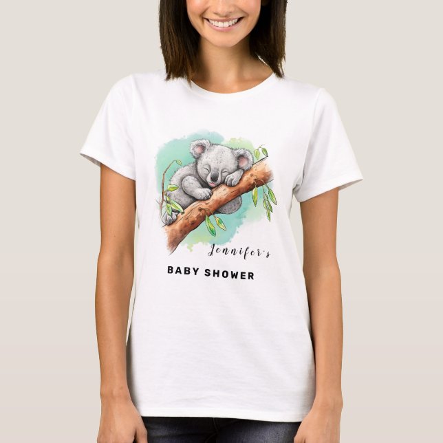 T-shirt Baby shower Baby Koala (Devant)