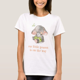 T-shirt Baby shower de feuillage d'éléphant de petite arac