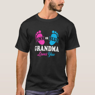 T-shirt Baby shower de grand-mère de la révélation du genr