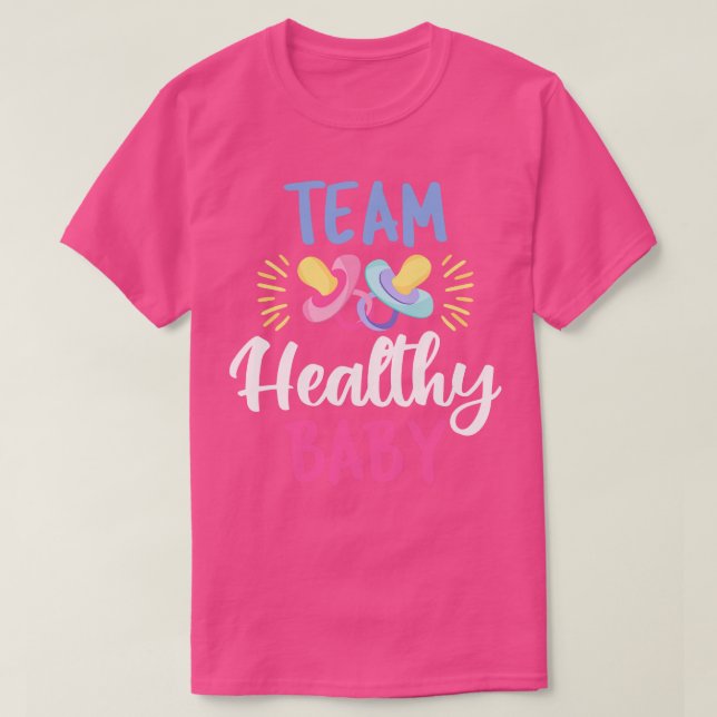 T-shirt Baby shower de grossesse Team Healthy Baby IV (Design devant)
