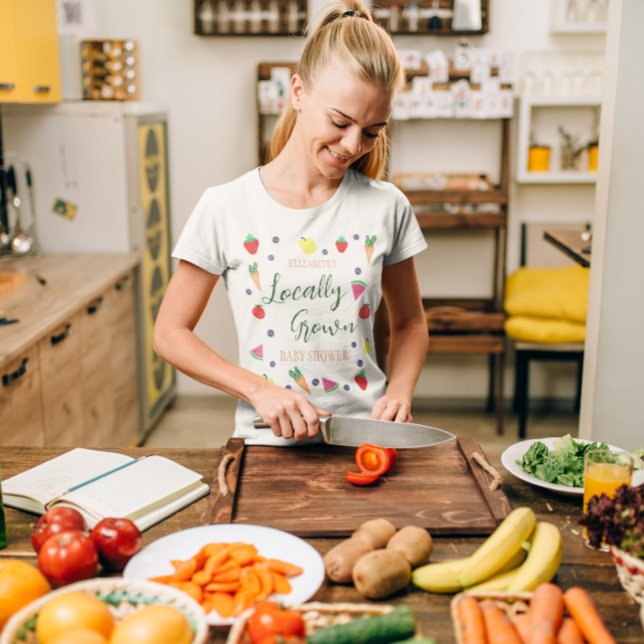 T-shirt Baby shower de marché des fermiers cultivés locale (Créateur téléchargé)