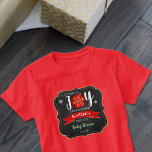 T-shirt baby shower De Noël "Petit Ensemble De Joie"<br><div class="desc">Célébrez votre baby shower avec style avec ce t-shirt baby shower festif. Le design est facile à personnaliser avec votre propre libellé et votre famille et vos amis seront ravis de voir ce fabuleux t-shirt. Des éléments de partie correspondants se trouvent dans la collection.</div>