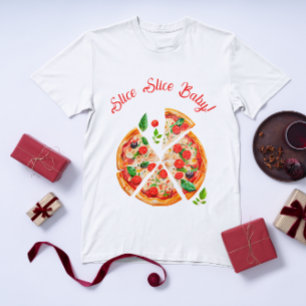 T-shirt Baby shower de tranche de pizza italienne moderne