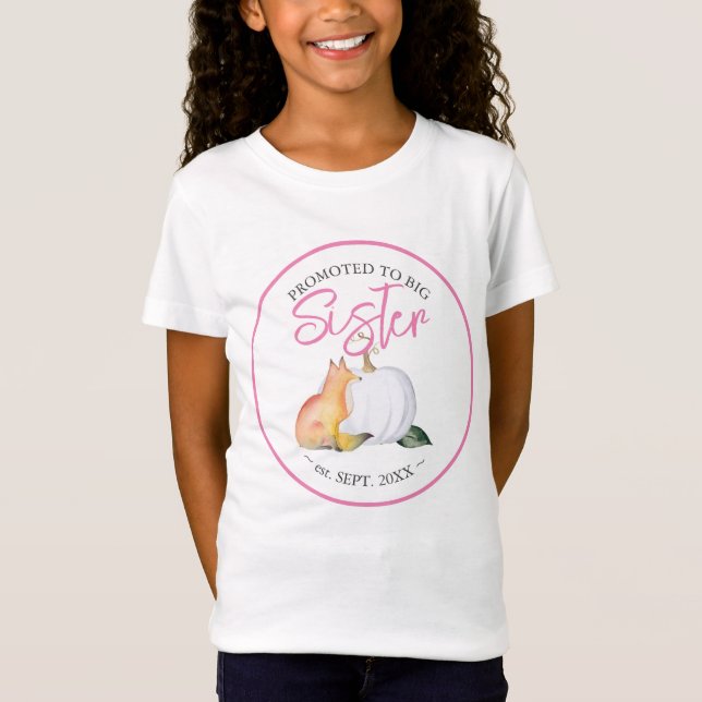 T-Shirt Baby shower Famille Chemises Soeur Automne Citroui (Devant)