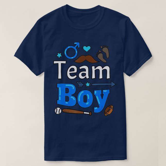 T-shirt Baby shower Family Outfit - Team Boy Team Girl Gen (Design devant)