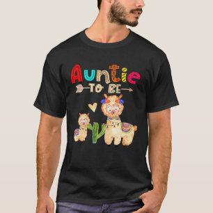 T-shirt Baby-Shower Llama Tante À Venir