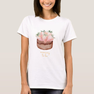 T-shirt Baby Shower Maman à venir Cupcake Sucré aux Fruits
