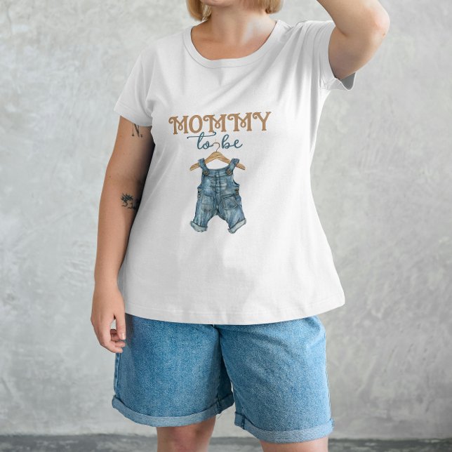 T-shirt Baby shower moderne Denim Boy Blue Jean (Créateur téléchargé)