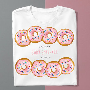 T-shirt Baby shower moderne Filles de Donut Saupoudrer