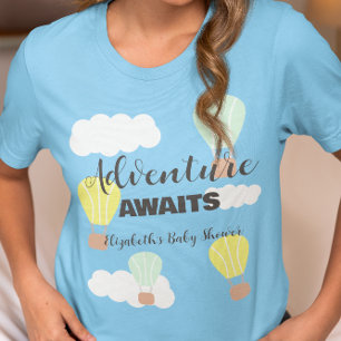 T-shirt Baby shower neutre pour le sexe du ballon à air ch