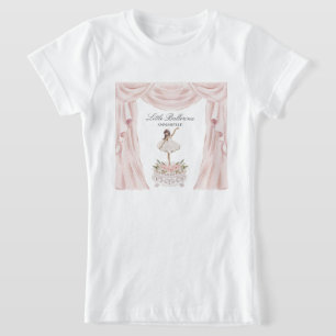 T-Shirt Baby shower ou anniversaire rose Little Ballerina