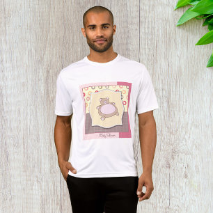T-shirt Baby shower ours en peluche avec cercles rétro