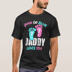 T-shirt Baby shower Papa Rose Ou Bleu Papa Aime Votre Gend