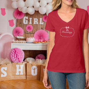 T-shirt Baby Shower Ruban Rose Fille Coquette Maman Person