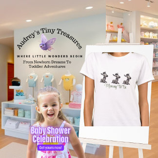 T-shirt Baby shower Zebra Cartoon Enchanted