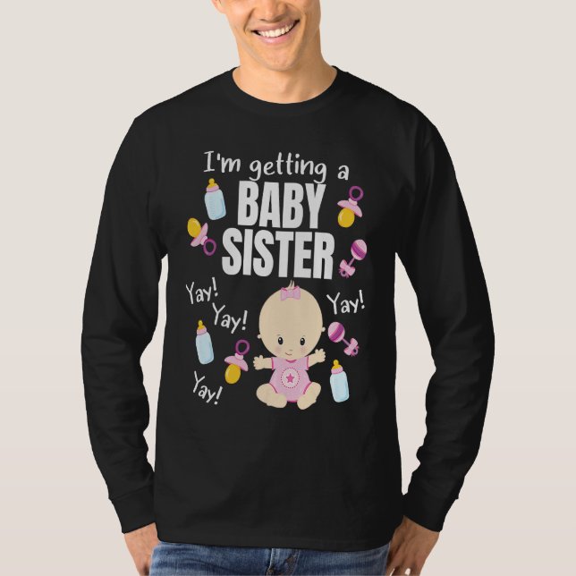 T-shirt Baby Sister reveal I'm getting a Baby Sister Cute  (Devant)