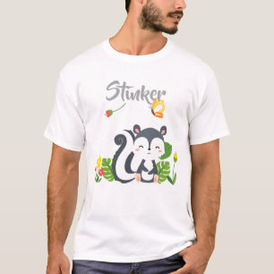 T-shirt Baby Skunk, Papillon & Fleurs