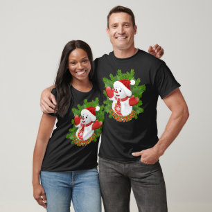 T-shirt Baby Snowman avec ornement de flocons de neige en