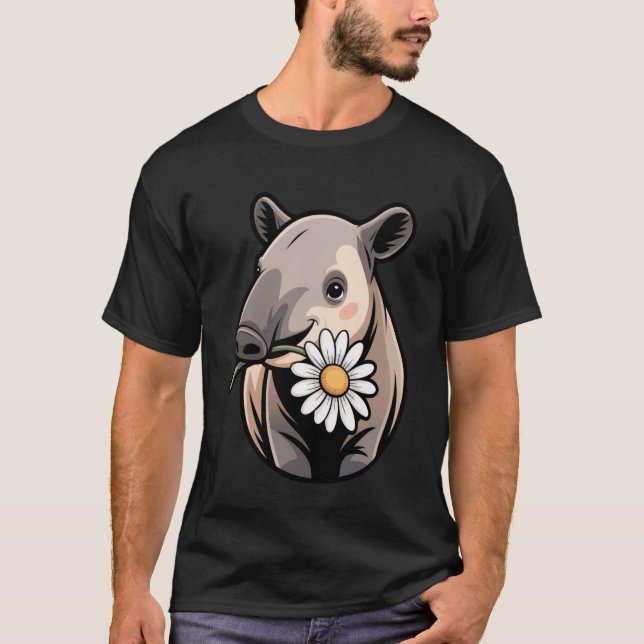 T-shirt Baby Tapir Design for Animal Lovers and Tapir (Devant)
