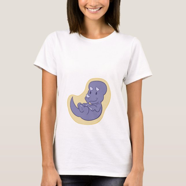 T-shirt Baby Triceratops Maternité Chemise (Devant)