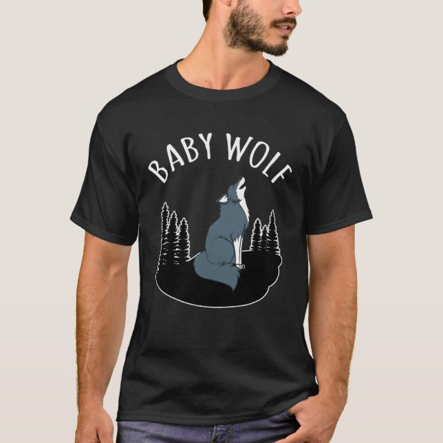 T-shirt Baby Wolf  Animal  Family Matching (Devant)