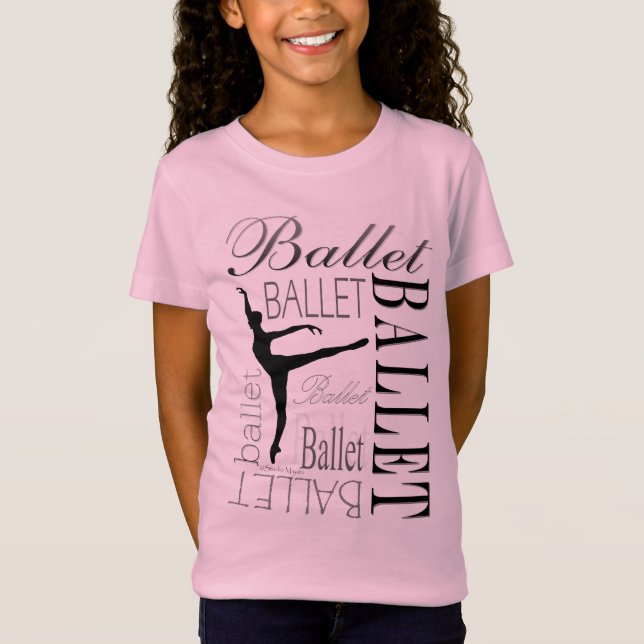 T-Shirt Babydoll T - arabesque de filles de ballet (Devant)