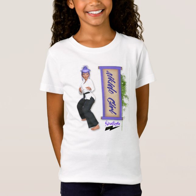 T-Shirt Babydoll T de "fille d'Aikido" de Scolletta (Devant)